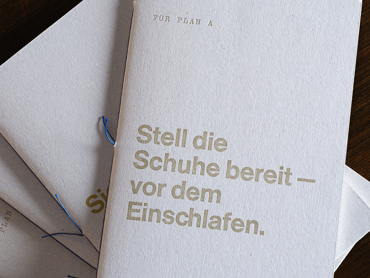 Notizheft:Für Plan A & für Plan B<